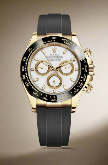 Oyster Perpetual Cosmograph Daytona watch, which is designed to be a chronograph for racing drivers.