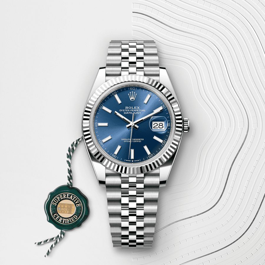 Datejust，Oyster, 41 mm, Oystersteel jubilee bracelet and white gold