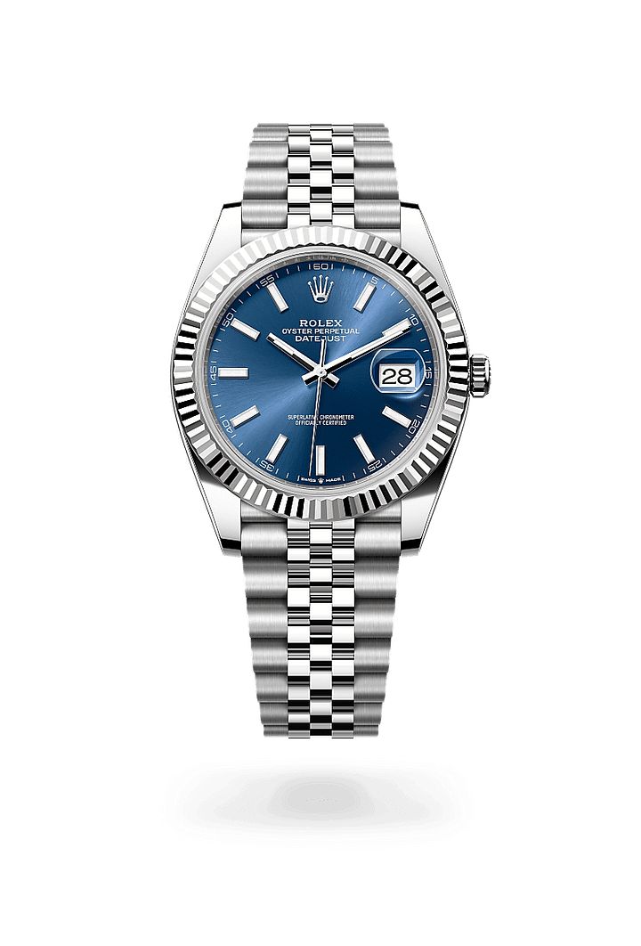 Datejust，Oyster, 41 mm, Oystersteel jubilee bracelet and white gold